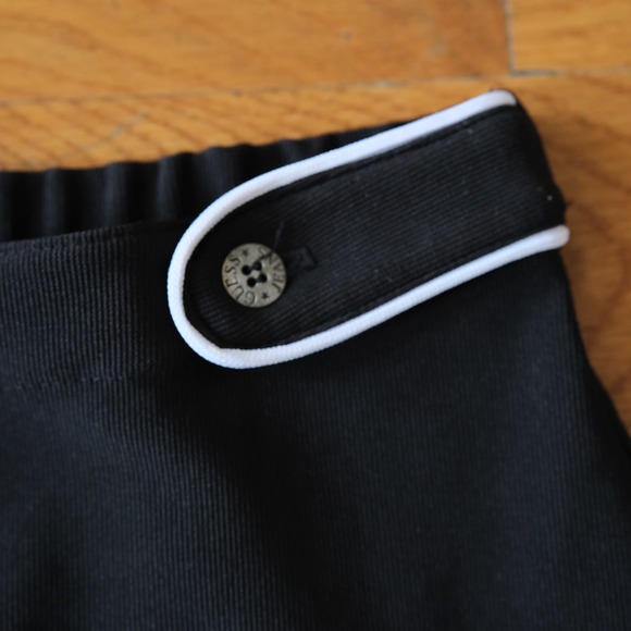 Guess Mini Skirt Women Black Blue Colorblock Ribbed Retro Size M Vintage Style - Picture 3 of 8